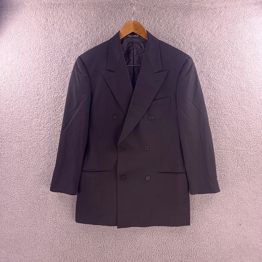 Giorgio Armani Le Collezioni Mens Double Breasted Wool Blazer 38R Made in Italy